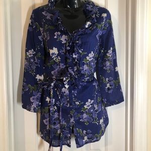 M Ann Taylor LOFT Floral Shirt Dress